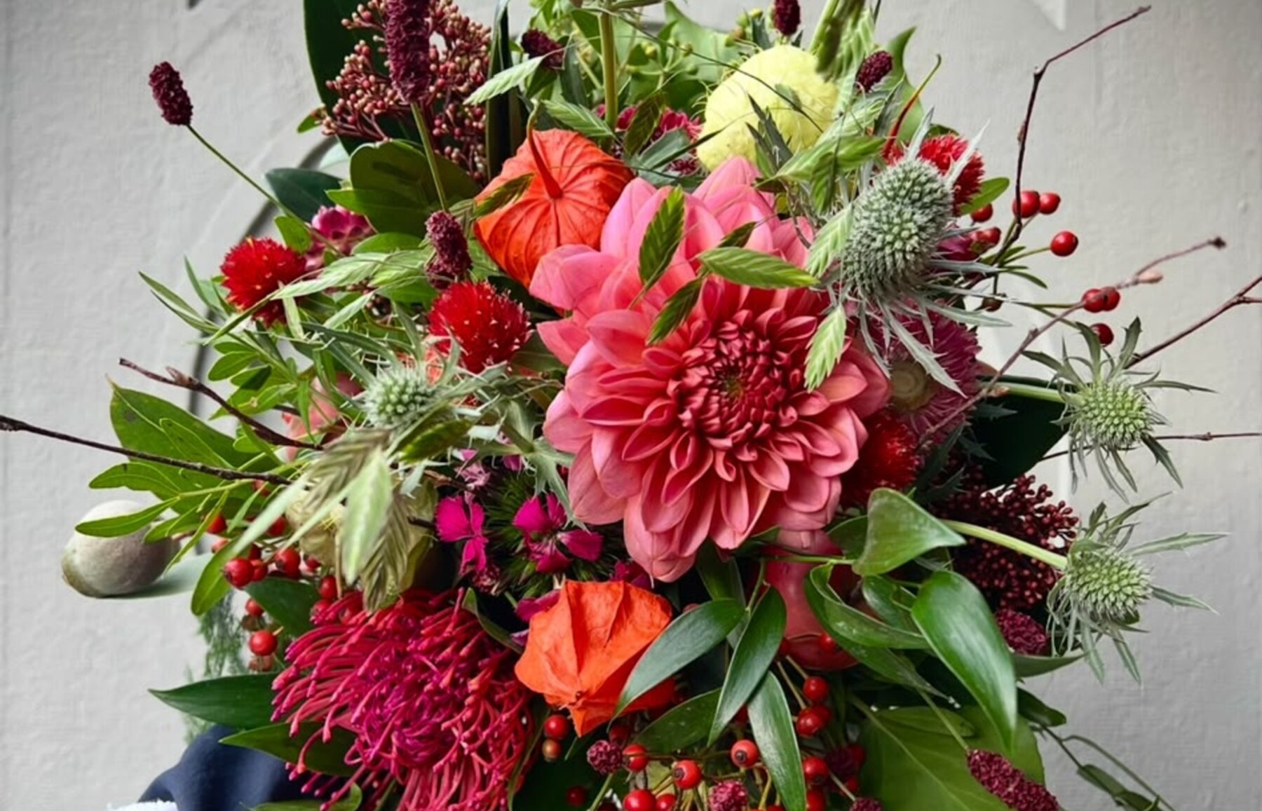 Bouquet d'automne composé à l'atelier Maison Favre
